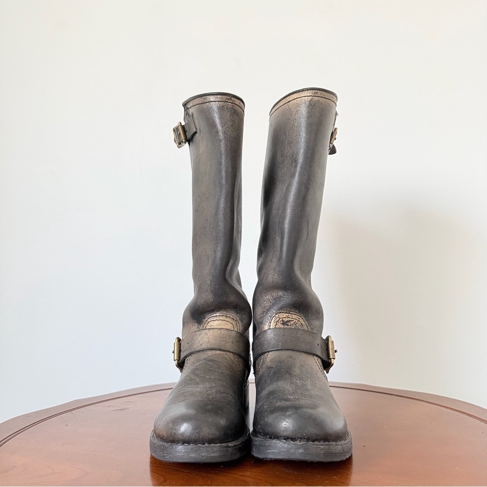 Frye x Coach Special Edition Veronica Tall Distressed Leather Boots | US 6.5 - Picture 5 of 9